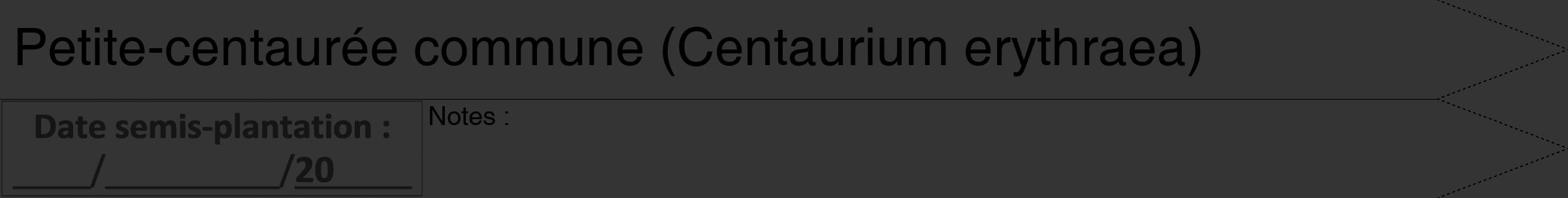 Étiquette de : Centaurium erythraea - format b - style noire46hel avec comestibilité