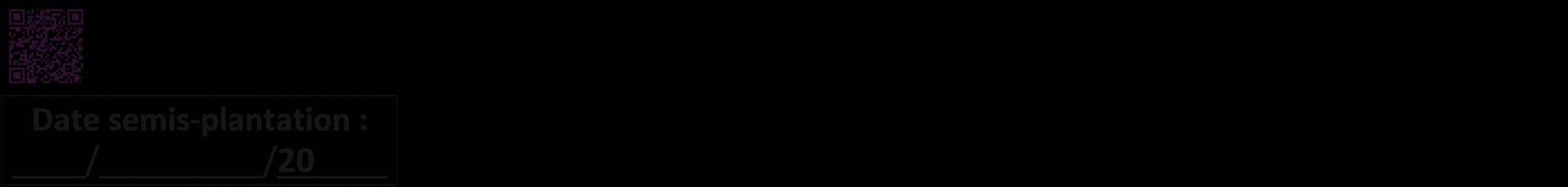 Étiquette de : Davidsonia pruriens - format b - style noire59hel avec qrcode et comestibilité