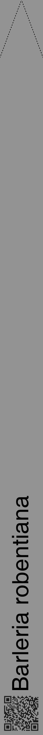 Étiquette de : Barleria robentiana - format b - style noire44hel avec qrcode et comestibilité - position verticale
