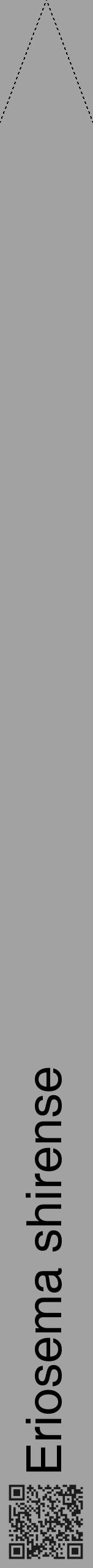 Étiquette de : Eriosema shirense - format b - style noire38hel avec qrcode et comestibilité - position verticale
