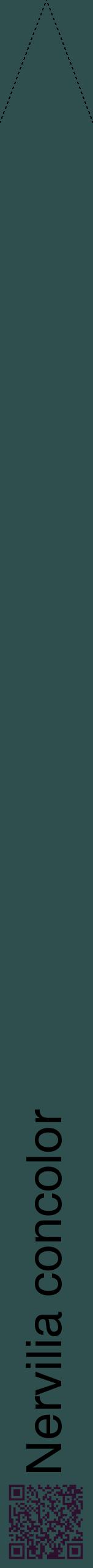 Étiquette de : Nervilia concolor - format b - style noire58hel avec qrcode et comestibilité