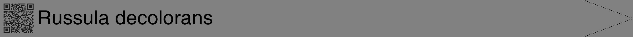 Étiquette de : Russula decolorans - format b - style noire50simplehel avec qrcode et comestibilité