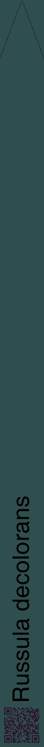 Étiquette de : Russula decolorans - format b - style noire58hel avec qrcode et comestibilité
