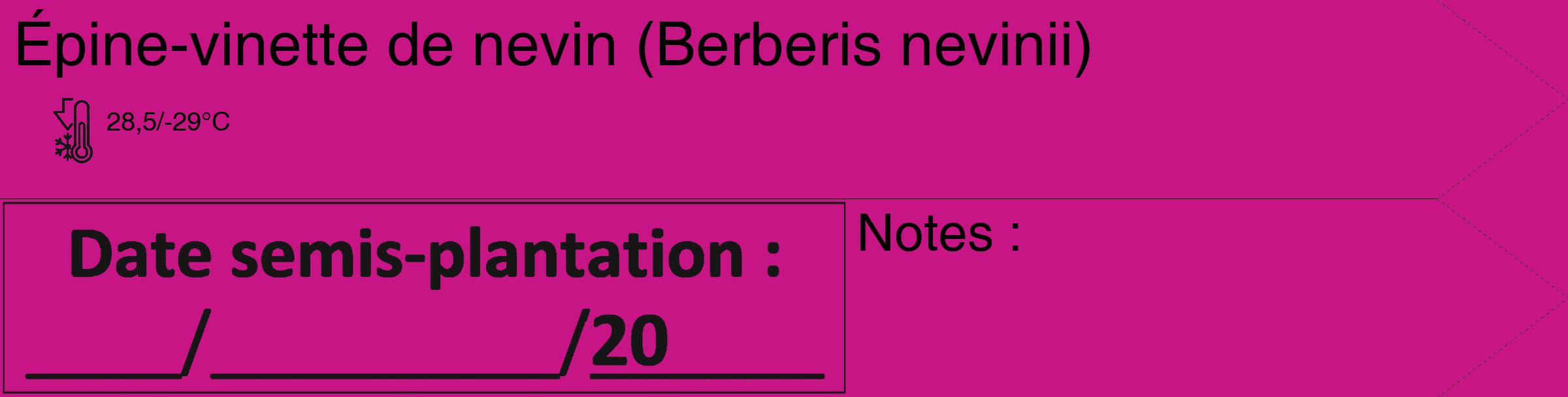 Étiquette de : Berberis nevinii - format c - style noire45_simple_simplehel avec comestibilité