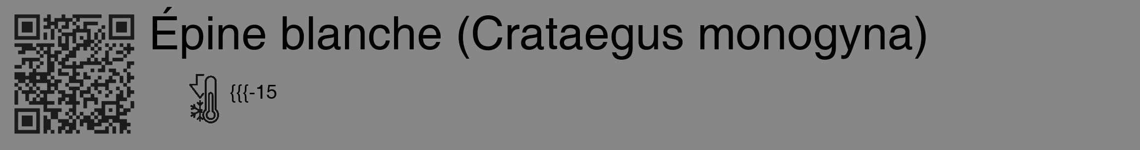 Étiquette de : Crataegus monogyna - format c - style noire12_basique_basiquehel avec qrcode et comestibilité