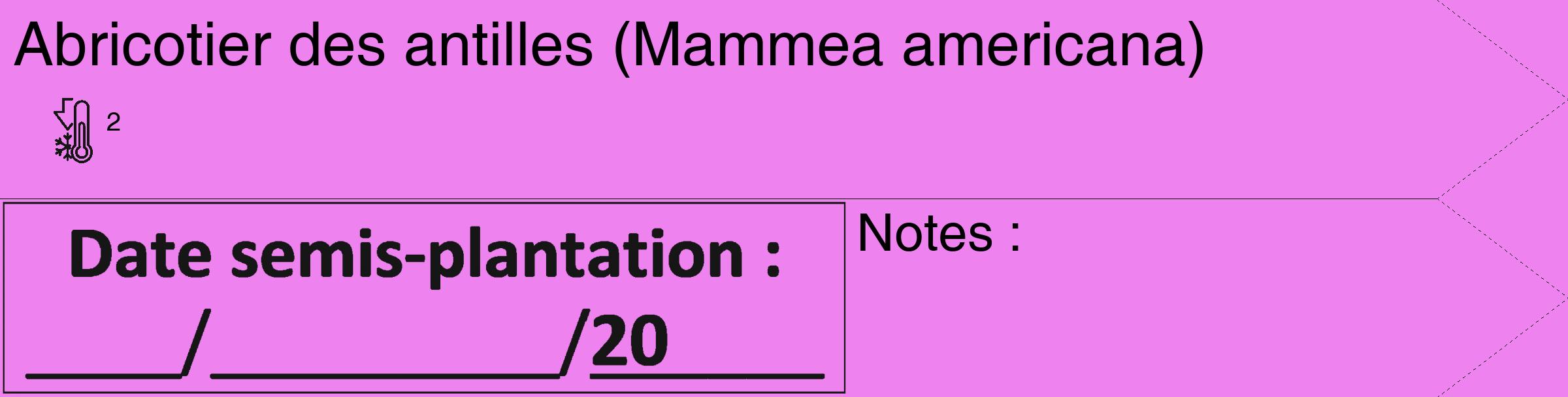 Étiquette de : Mammea americana - format c - style noire53_simple_simplehel avec comestibilité