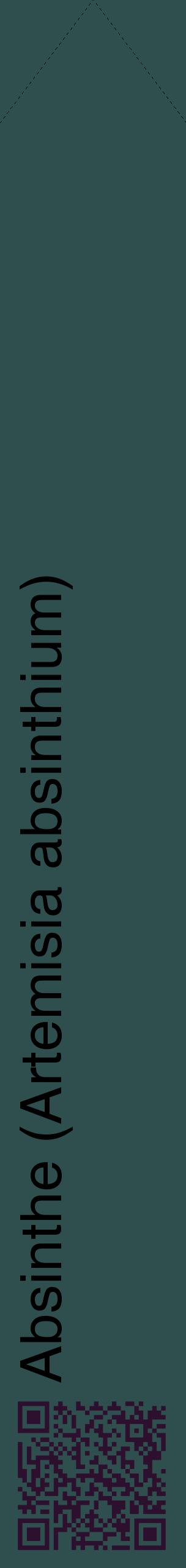 Étiquette de : Artemisia absinthium - format c - style noire58_simplehel avec qrcode et comestibilité