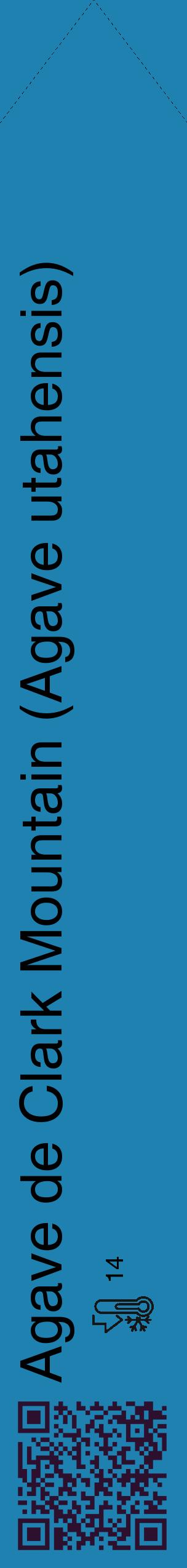 Étiquette de : Agave utahensis - format c - style noire6_simple_simplehel avec qrcode et comestibilité - position verticale