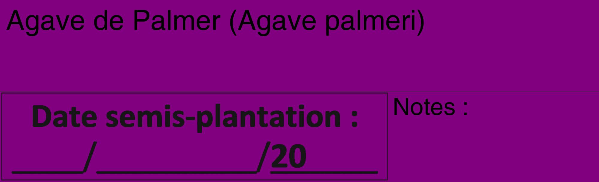 Étiquette de : Agave palmeri - format c - style noire46_basique_basiquehel avec comestibilité