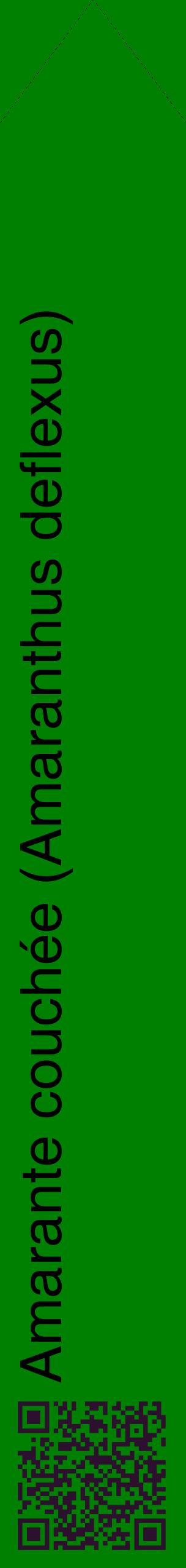 Étiquette de : Amaranthus deflexus - format c - style noire9_simplehel avec qrcode et comestibilité