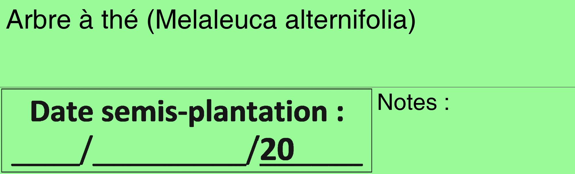 Étiquette de : Melaleuca alternifolia - format c - style noire14_basique_basiquehel avec comestibilité