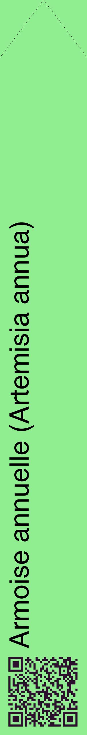 Étiquette de : Artemisia annua - format c - style noire15_simplehel avec qrcode et comestibilité