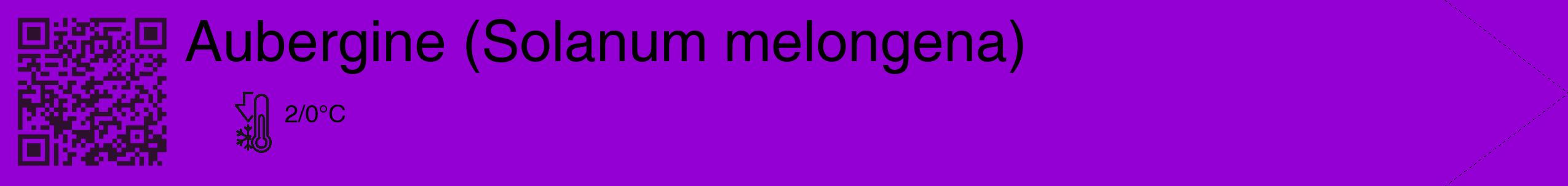 Étiquette de : Solanum melongena - format c - style noire48_simple_simplehel avec qrcode et comestibilité