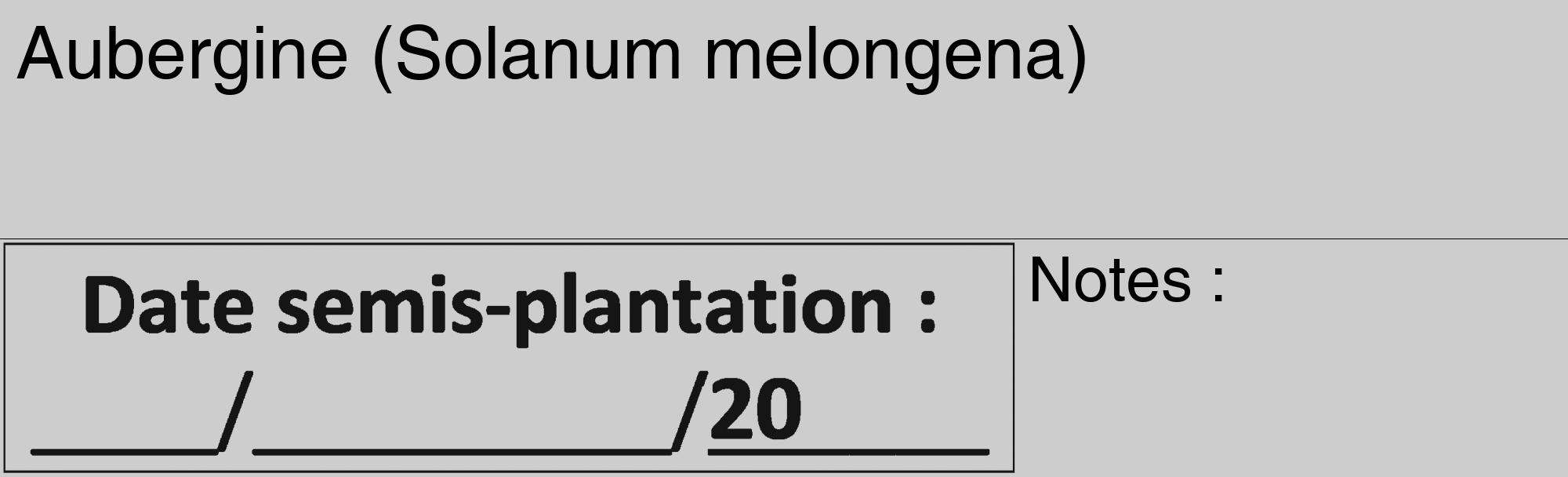Étiquette de : Solanum melongena - format c - style noire41_basique_basiquehel avec comestibilité