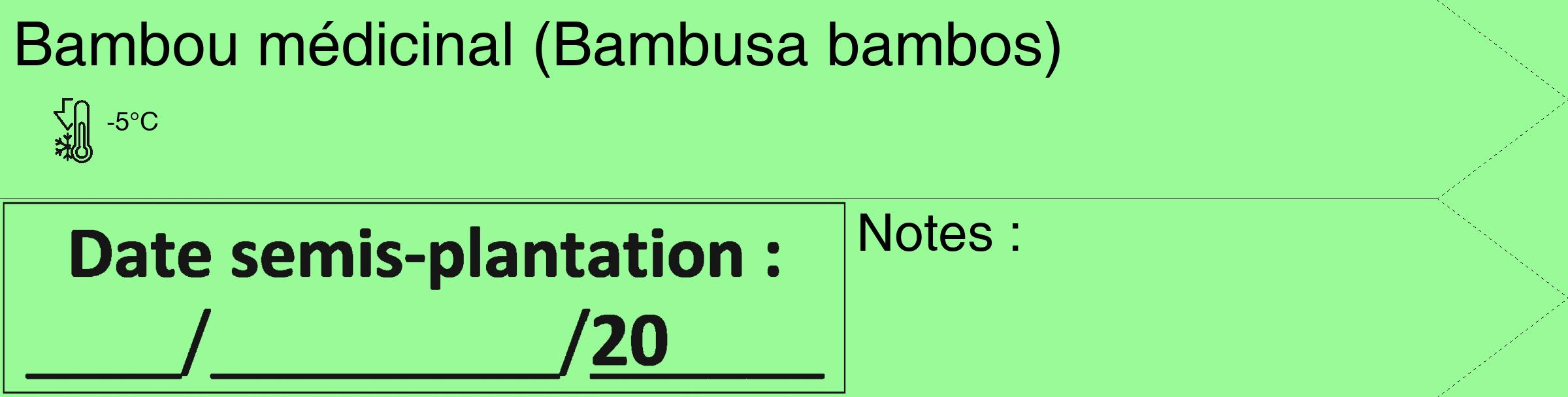 Étiquette de : Bambusa bambos - format c - style noire14_simple_simplehel avec comestibilité