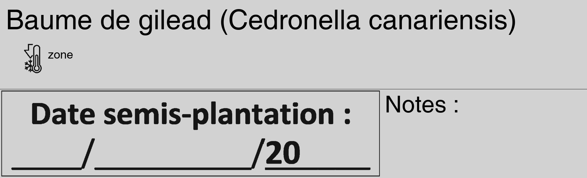 Étiquette de : Cedronella canariensis - format c - style noire14_basique_basiquehel avec comestibilité