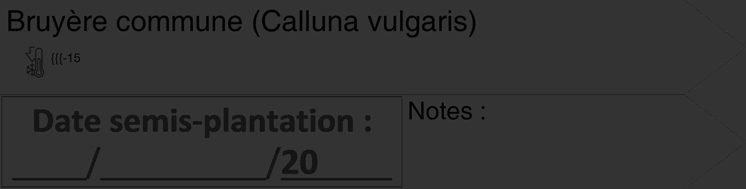 Étiquette de : Calluna vulgaris - format c - style noire46_simple_simplehel avec comestibilité