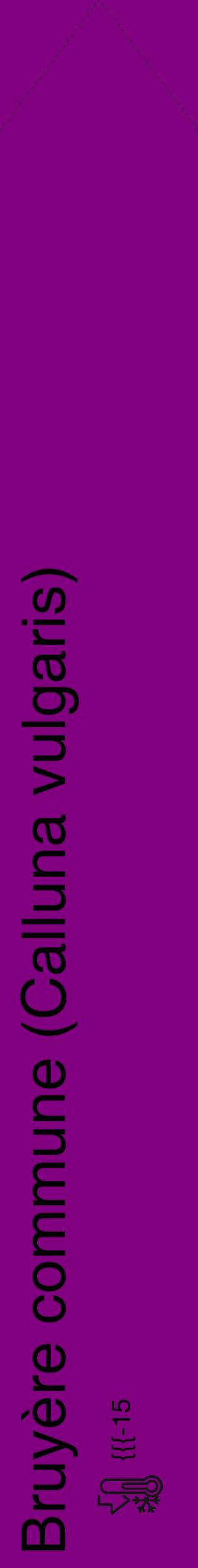 Étiquette de : Calluna vulgaris - format c - style noire46_simple_simplehel avec comestibilité - position verticale