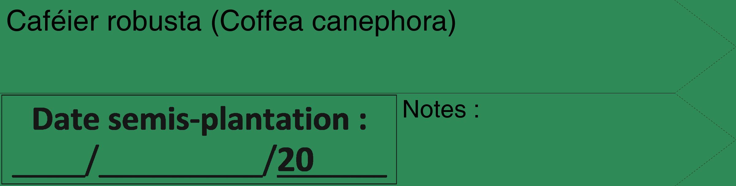 Étiquette de : Coffea canephora - format c - style noire11_simple_simplehel avec comestibilité
