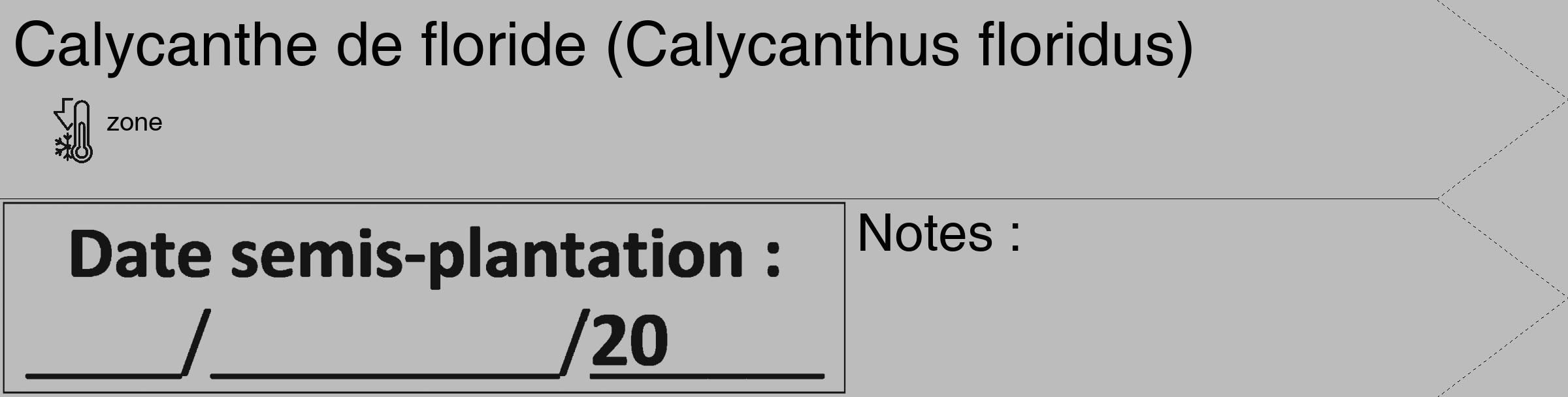 Étiquette de : Calycanthus floridus - format c - style noire1_simple_simplehel avec comestibilité