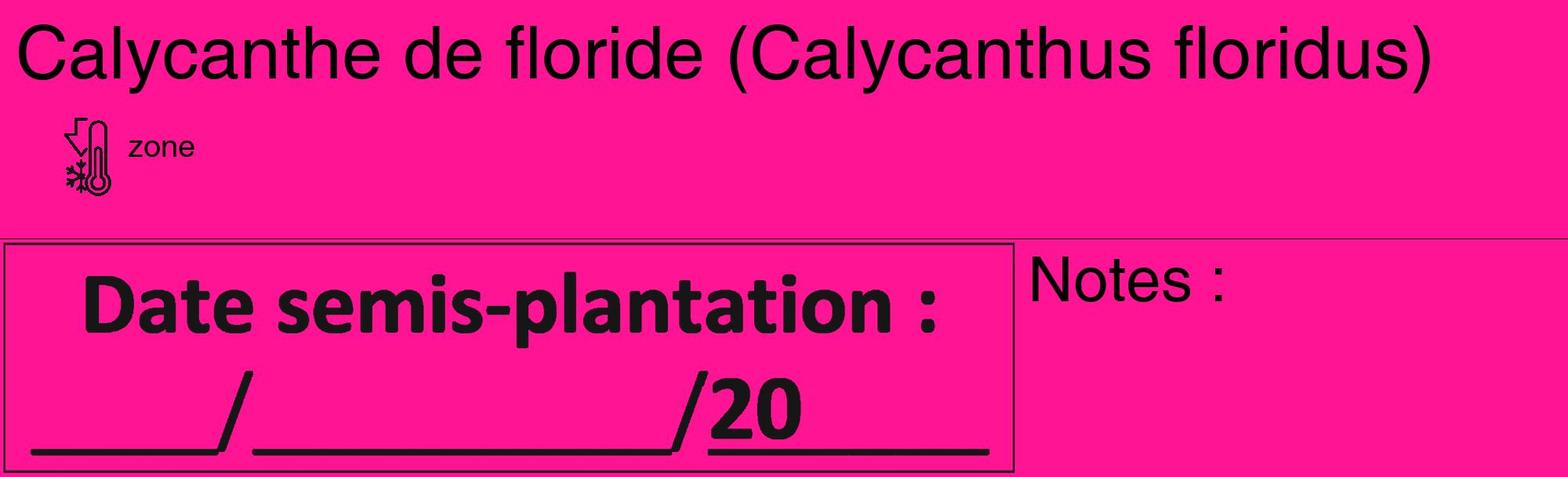 Étiquette de : Calycanthus floridus - format c - style noire43_basique_basiquehel avec comestibilité