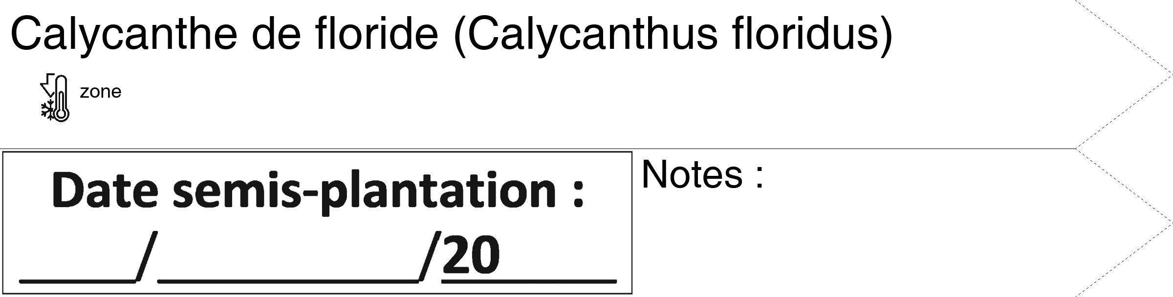 Étiquette de : Calycanthus floridus - format c - style noire60_simple_simplehel avec comestibilité