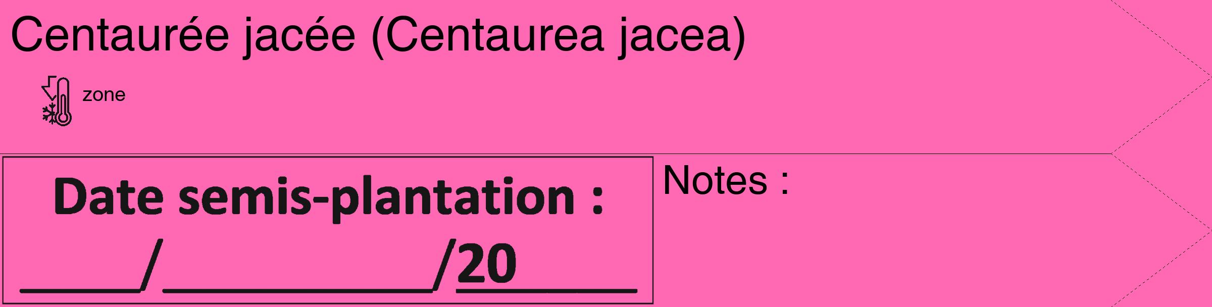 Étiquette de : Centaurea jacea - format c - style noire42_simple_simplehel avec comestibilité