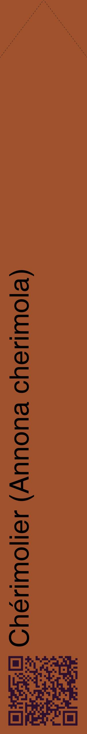 Étiquette de : Annona cherimola - format c - style noire32_simplehel avec qrcode et comestibilité