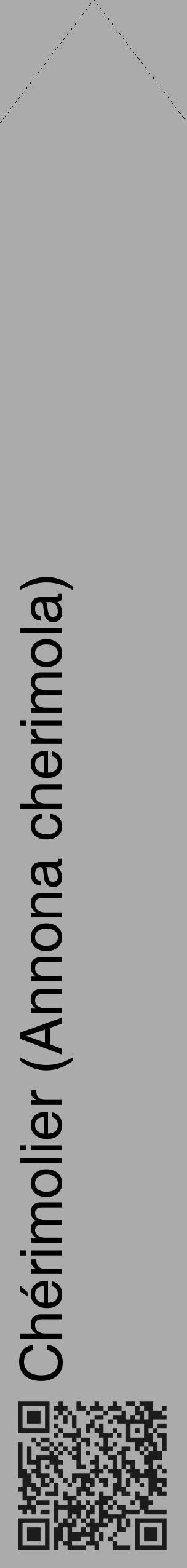 Étiquette de : Annona cherimola - format c - style noire37_simple_simplehel avec qrcode et comestibilité - position verticale