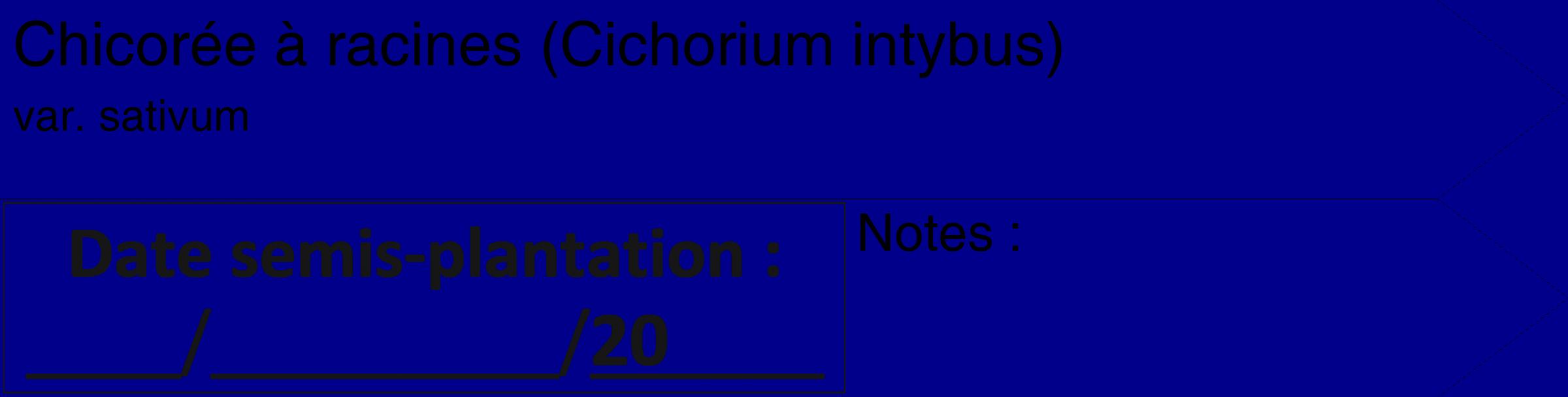 Étiquette de : Cichorium intybus var. sativum - format c - style noire7_simple_simplehel avec comestibilité