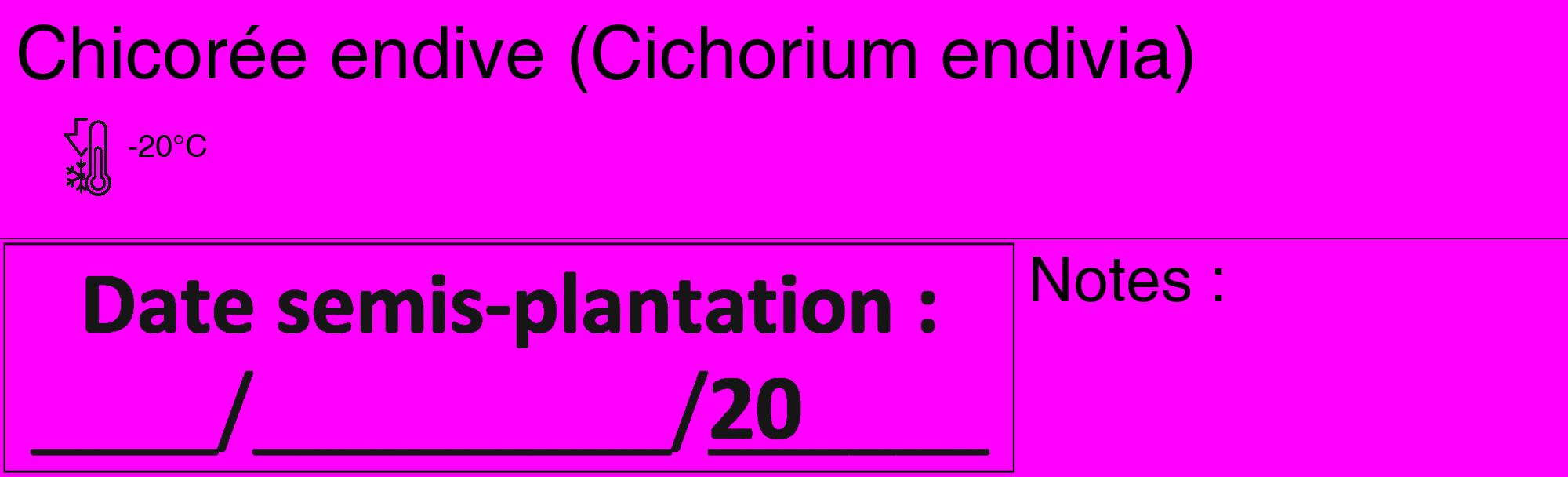Étiquette de : Cichorium endivia - format c - style noire51_basique_basiquehel avec comestibilité