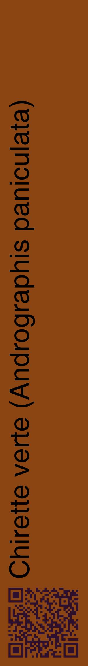 Étiquette de : Andrographis paniculata - format c - style noire30_basiquehel avec qrcode et comestibilité