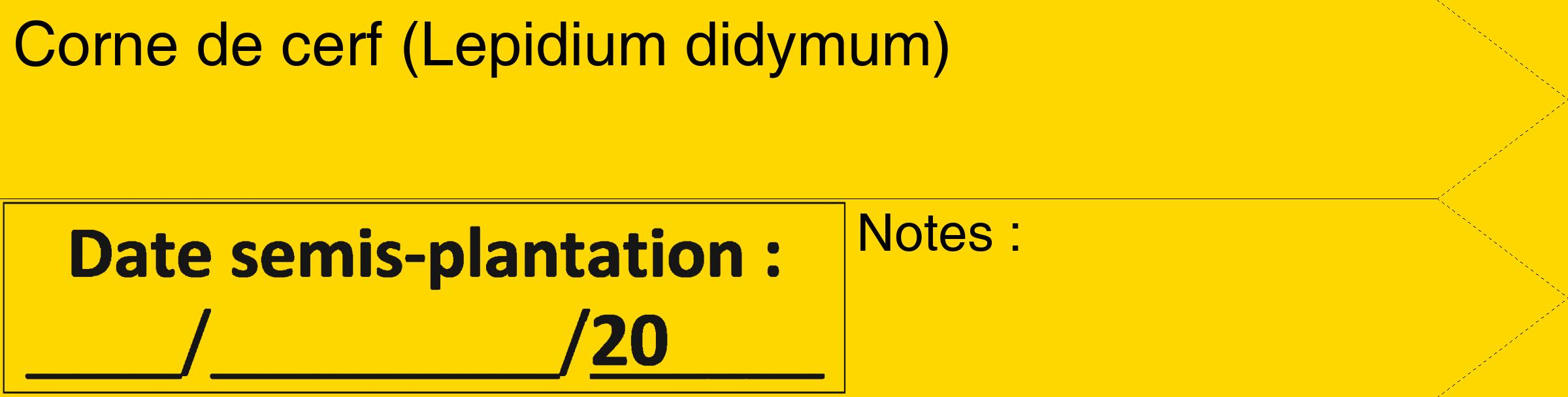 Étiquette de : Lepidium didymum - format c - style noire21_simple_simplehel avec comestibilité