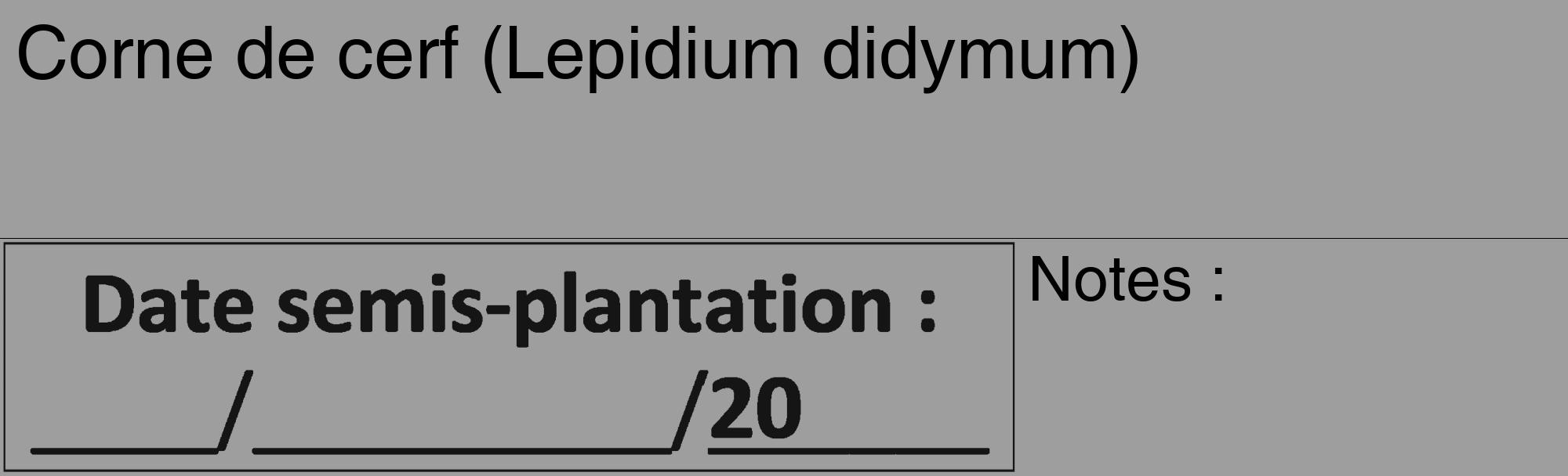 Étiquette de : Lepidium didymum - format c - style noire42_basique_basiquehel avec comestibilité
