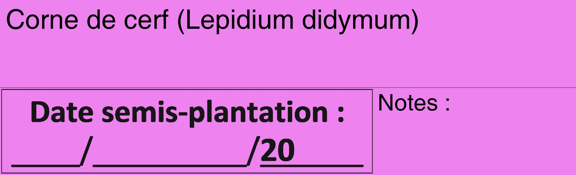Étiquette de : Lepidium didymum - format c - style noire53_basique_basiquehel avec comestibilité