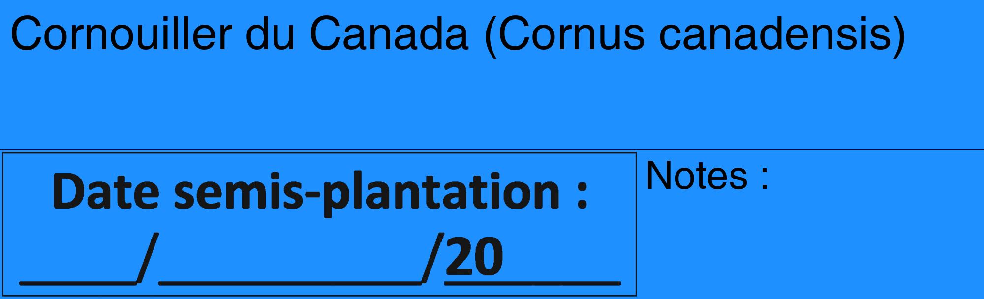 Étiquette de : Cornus canadensis - format c - style noire3_basique_basiquehel avec comestibilité