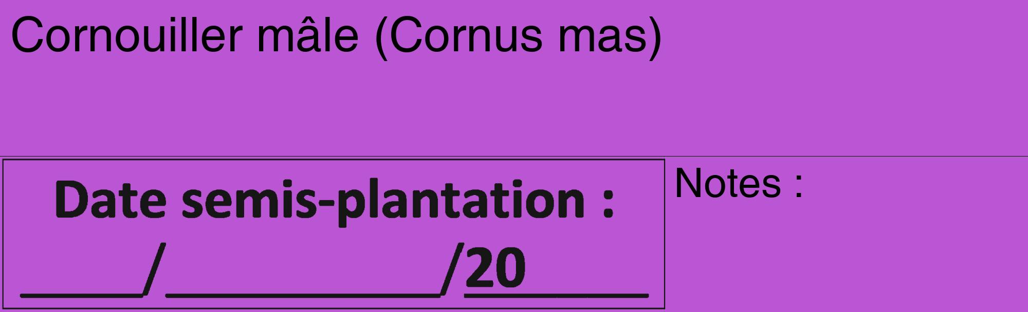 Étiquette de : Cornus mas - format c - style noire50_basique_basiquehel avec comestibilité