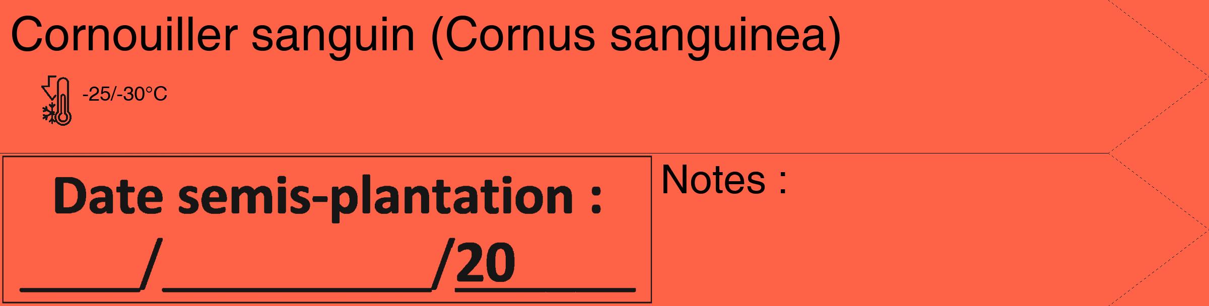 Étiquette de : Cornus sanguinea - format c - style noire25_simple_simplehel avec comestibilité