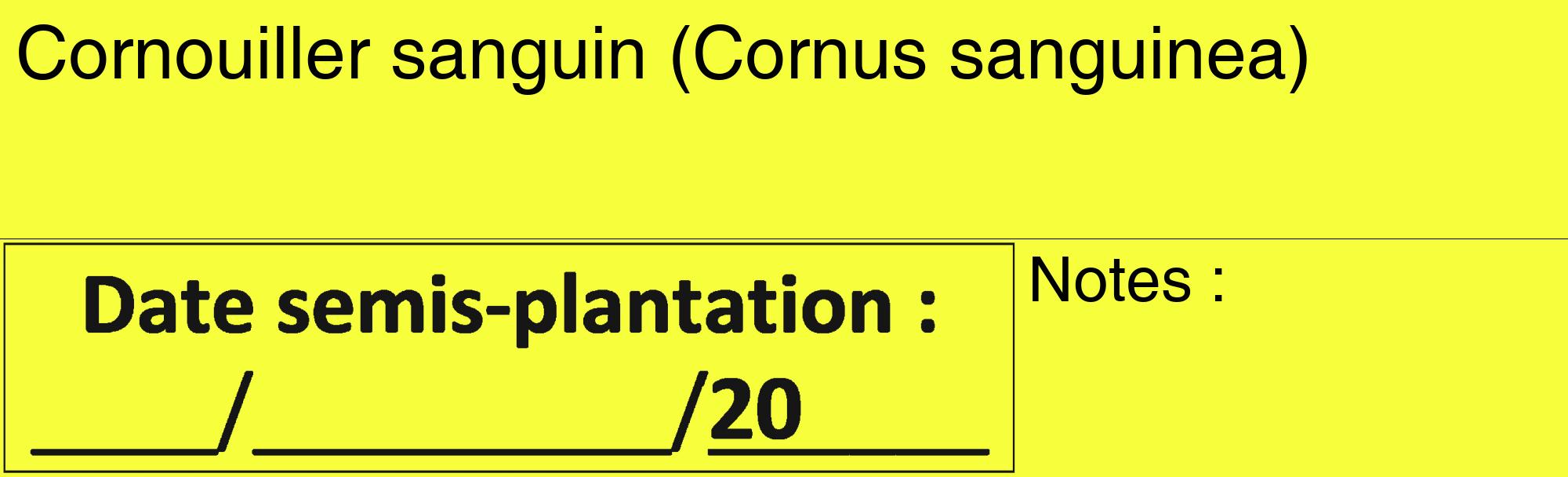 Étiquette de : Cornus sanguinea - format c - style noire18_basique_basiquehel avec comestibilité