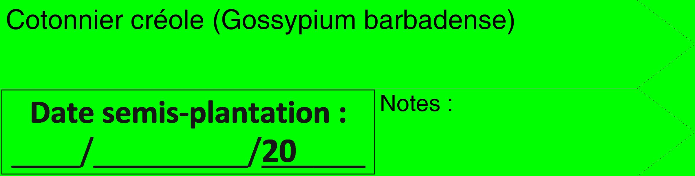 Étiquette de : Gossypium barbadense - format c - style noire16_simple_simplehel avec comestibilité