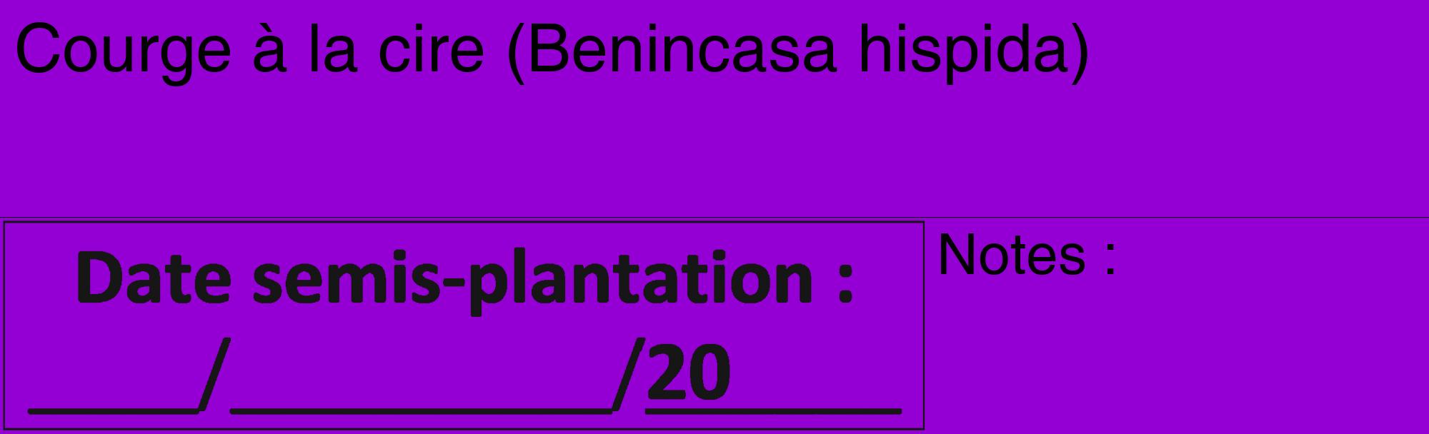 Étiquette de : Benincasa hispida - format c - style noire48_basique_basiquehel avec comestibilité