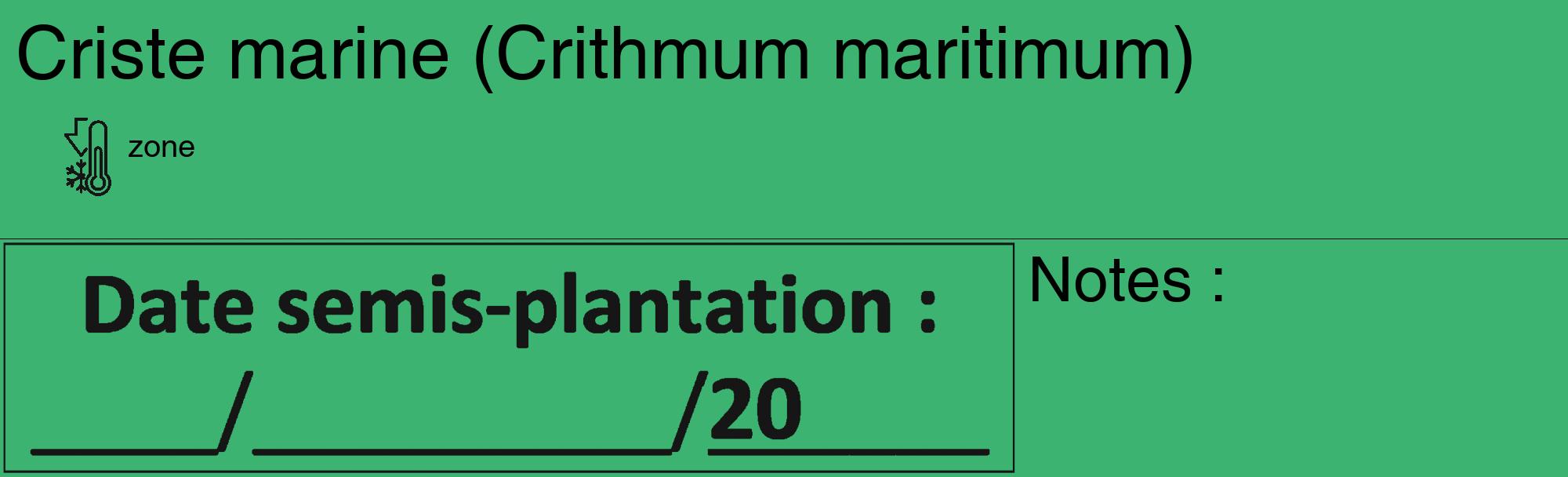 Étiquette de : Crithmum maritimum - format c - style noire12_basique_basiquehel avec comestibilité
