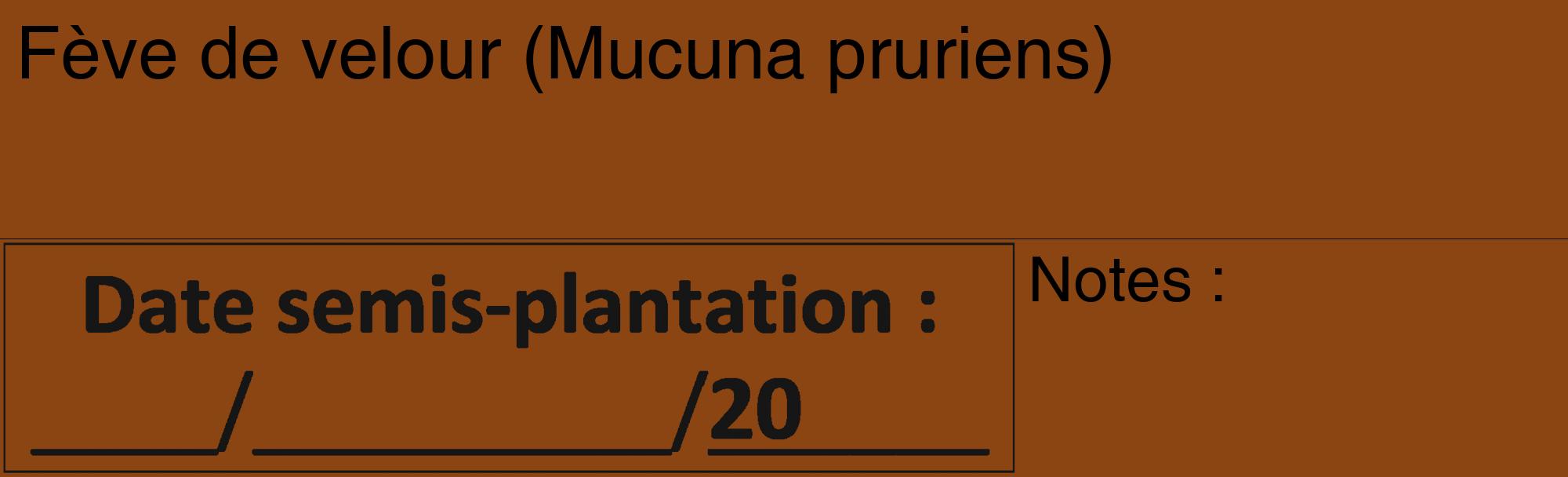 Étiquette de : Mucuna pruriens - format c - style noire30_basique_basiquehel avec comestibilité