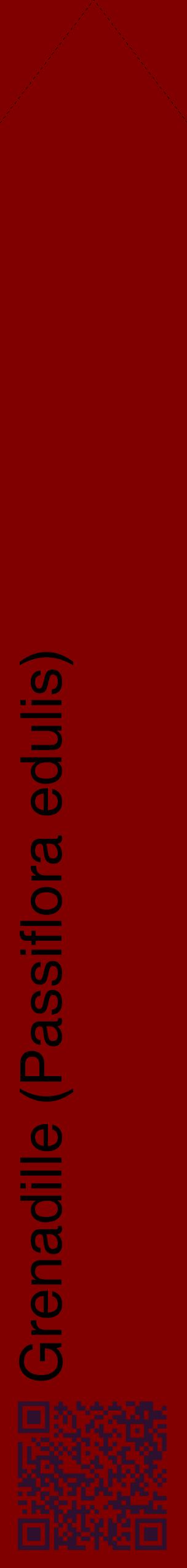 Étiquette de : Passiflora edulis - format c - style noire29_simplehel avec qrcode et comestibilité