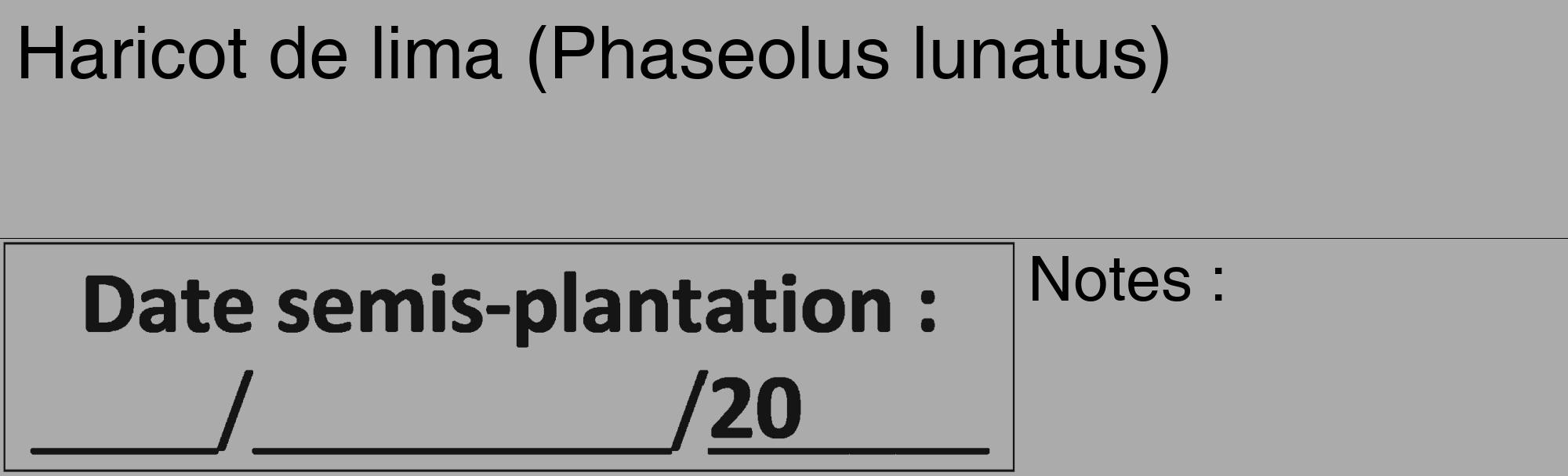 Étiquette de : Phaseolus lunatus - format c - style noire37_basique_basiquehel avec comestibilité