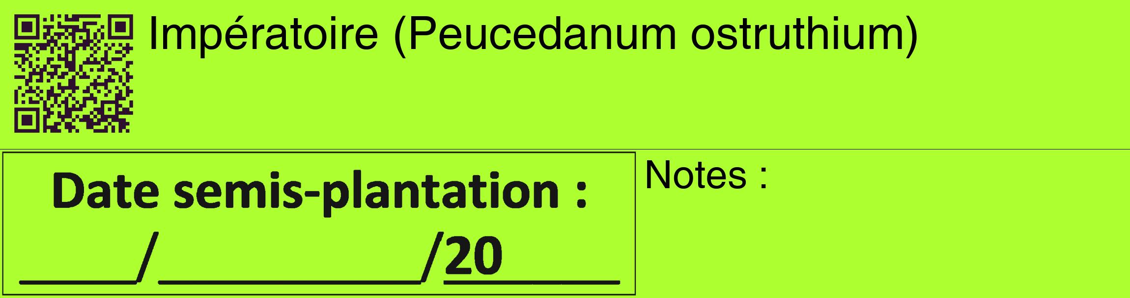 Étiquette de : Peucedanum ostruthium - format c - style noire17_basique_basiquehel avec qrcode et comestibilité