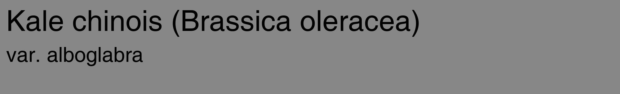 Étiquette de : Brassica oleracea var. alboglabra - format c - style noire12_basique_basiquehel avec comestibilité
