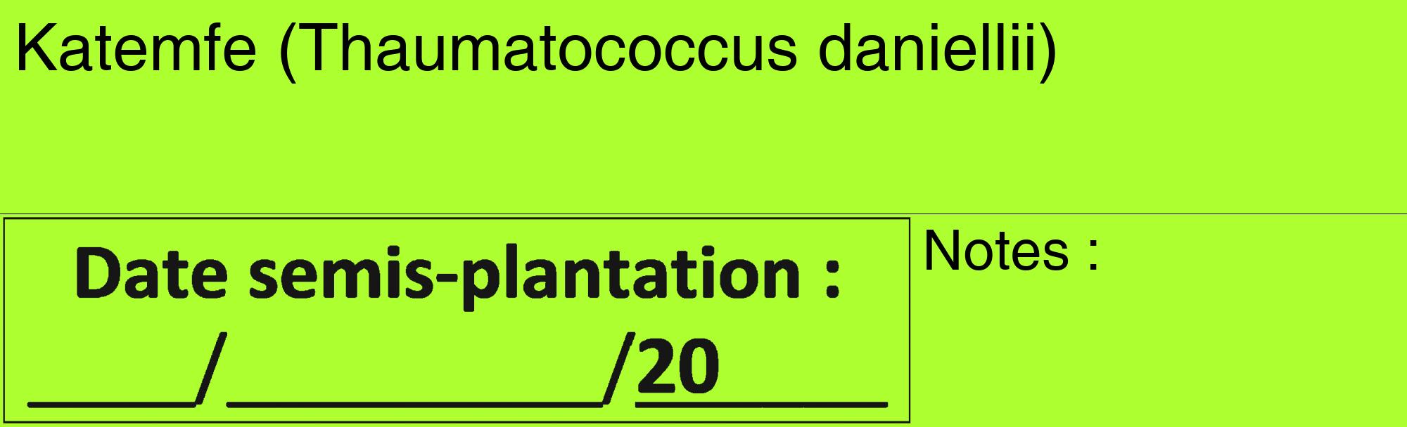 Étiquette de : Thaumatococcus daniellii - format c - style noire17_basique_basiquehel avec comestibilité