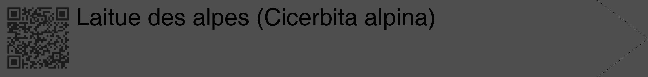 Étiquette de : Cicerbita alpina - format c - style noire33_simple_simplehel avec qrcode et comestibilité