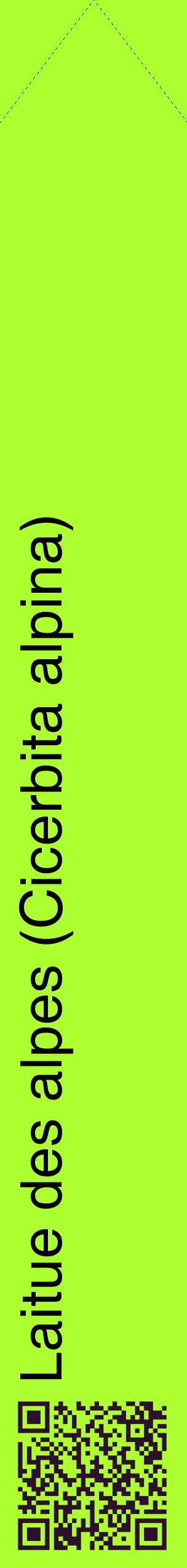 Étiquette de : Cicerbita alpina - format c - style noire17_simplehel avec qrcode et comestibilité